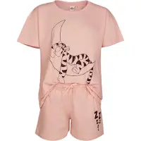 Winnie the Pooh - Disney Pyjama - Tiger On The Moon Solid - S tot XXL - voor Vrouwen - lichtroze | Maat XXL