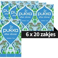 Pukka Tea After Dinner - 120 Theezakjes - Biologische Kruidenthee - Anijs, Zoethout en Kardemom - 6 x 20 zakjes - Thee Voordeelverpakking