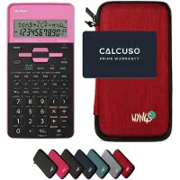 Sharp EL-531TH Roze incl. WYNGS Beschermhoes Rood - Wetenschappelijke Rekenmachine - Basis Pakket