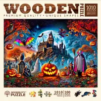 Wooden City WoodenCity Halloween Kasteelpuzzel - 1010 Stukjes