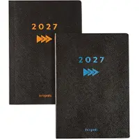 Brepols bureau agenda 2027 - ESSENTIAL [0.150] - GO AHEAD - Bureau agenda - 1 week op 2 pagina's - Weekoverzicht - Oranje/Rood - 14.8 x 21 cm