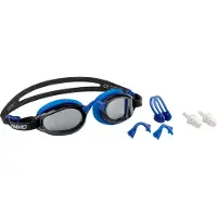 Avento Complete Zwembril Set voor Volwassenen - Blauw - Incl 3 neusbruggen, neusklem & oordopjes