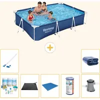 Bestway Steel Pro, rechthoekig zwembad - 300x201x66 cm - 8-delig - S22251