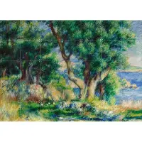 IXXI Landscape on the Coast, near Menton, Pierre-Auguste Renoir & Museum of Fine Arts Boston - 140 x 100 cm - Grote wanddecoratie en posters -