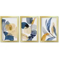 Wallfluent 3-Delige Schilderij Set - Bergmeren Met Water En Omringende Natuurlandschappen - 40 x 60 cm - Wanddecoratie - Woonkamer Decoratie