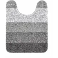 Hemo WC Mat Grijs 61x51 cm – Zachte Microvezel Toiletmat – Antislip TPR – Waterabsorberend
