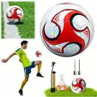 VHV - Voetbal Maat 5 - Witte PVC Trainingsbal - Machinegestikte Bal voor Binnen en Buiten