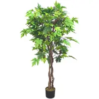Decovego Valse Kunstmatige Plant Esdoorn Decoratie Echt Hout 130cm
