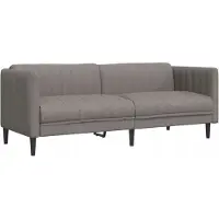 vidaXL Driezitsbank stof taupe