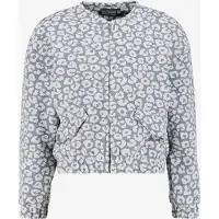 TwoDay meisjes bomberjack met panterprint lichtblauw maat 134/140