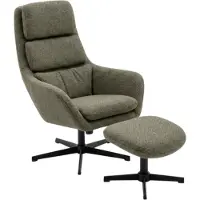 Meubelplaats Relaxfauteuil Naarden met kantelfunctie en voetenbank - Mito Hunter - groen