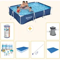 Bestway Steel Pro, rechthoekig zwembad - 300x201x66 cm - 7-delig - S21547