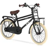 Deryan Cooper Kinderfiets 18 inch - Verstelbaar Stuur en Zadel - Zwart