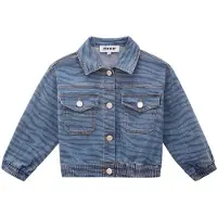 Gimme Klassiek Katoen Kinder Jeans jack met Gestreepte Print - 6 Jaar - kinderkleding