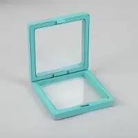 Ancient Wisdom Small 3D Floating Frame Display 7x7cm - Teal