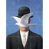 IXXI L'Homme au chapeau melon (1964), Magritte & Standaard Uitgeverij - 60 x 80 cm - Gratis ophangtool - Grote wanddecoratie en posters - Modern