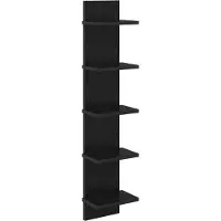 vidaXL Wandplank Zwart eiken 22 x 15 x 100 cm Bewerkt hout