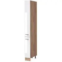 Vicco Apotheekkast Fame-Line Wit Hoogglans/Goudkleurig Eiken 20 cm, Model 61665