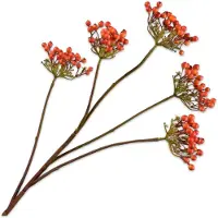 Silk-ka Kunstbloem-Zijden Bloem Bessentak Oranje 79 cm