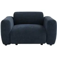Vente-unique Fauteuil in blauwe stof van Maison Céphy POGNI