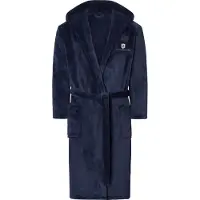 Jan Vanderstorm herren Fleece Badjas - 64/66 - donkerblauw - Plus Size