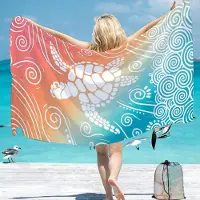 Famanu – Microvezel strandhanddoek, zandvrij, 180 x 100 cm, sneldrogend, met opbergtas, ideaal voor strand, zwembad en sport