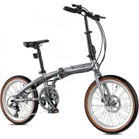 Evercross EM1 Vouwfiets 20 inch - 7 versnellingen - Aluminium frame - Dubbel schijfrem - Grijs
