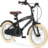 Deryan Coastline Kinderfiets 16 Inch - Met standaard - 4-6 Jaar - Zwart