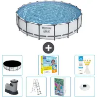 Bestway Steel Pro MAX, ronde opblaasbare zwembad - 549x122 cm - 6-delig, model S526