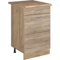 Vicco Keukenonderkast R-Line Sonoma/Goudkleurig Eiken 50 cm goudkleurig eiken werkblad, Model 70002
