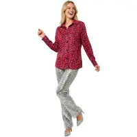 Coppens Party blouse panter roze | Maat S |