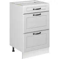 Vicco Keukenonderkast R-Line, Wit landelijk/Wit, 50 cm zonder werkblad