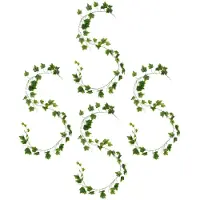 Mica Decorations Kunstplanten Hedera Slinger - 4x - 160 x 10 cm - groen - kunststof - decoratie - bladgroen