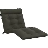 vidaXL Ligstoel Kussen VIANEN 100% Polyester Antraciet 200 x 70 x 8 cm