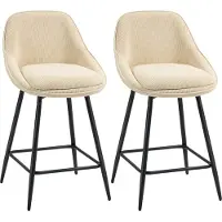 HOMCOM barkruk - Corduroy, staal - 49x52x88cm - Beige