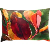 Dutch decor AKIMA - kussenhoes 40x60 cm - bladmotief - Forest Elf - multicolour - met rits - zonder binnenkussen