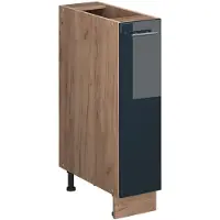 Vicco Apotheekkast Fame-Line Donkerblauw hoogglans/Goudkleurig Eiken 20 cm zonder werkblad, Model 61690