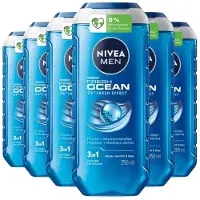 Nivea 6x Shampoo & Douchegel 3in1 Fresh Ocean 250 Ml