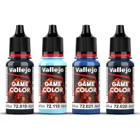 Vallejo Hobbyverf Acrylverf - 72376 Game Color - Blue Color Set - Acryl Set Verf set - 4x 18 ml