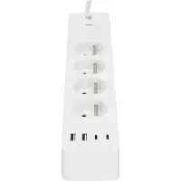 Nedis SmartLife WIFIP313EWT stekkerdoos wit - 4 stopcontacten - 2x USB-A - 2x USB-C