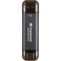 Transcend ESD310C 1 TB Externe SSD harde schijf USB-A 3.2 Gen 2, USB-C Zwart TS1TESD310C