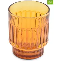 Salt & pepper Waterglas Tone Amber 300 ml (Set van 4)