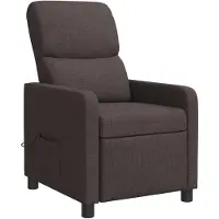 vidaXL Massage Relaxstoel Donkerbruin Stof