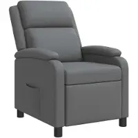 vidaXL Recliner Grijs Kunstleer