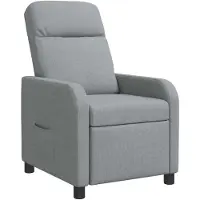 vidaXL Recliner Lichtgrijs Stof