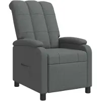 vidaXL Recliner Donkergrijs Stof
