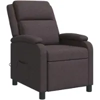 vidaXL Massage Relaxstoel Donkerbruin Stof