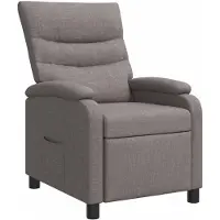 vidaXL Recliner Taupe Stof