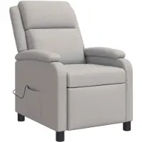 vidaXL Massage Relaxstoel Wolkgrijs Stof