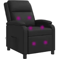 vidaXL Massage Relaxstoel Zwart Kunstleer